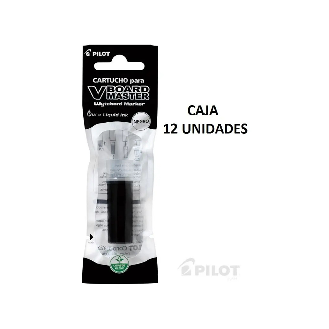 Recarga Plumones Pilot VBoard Pack 6 Cartuchos Color Negro 3