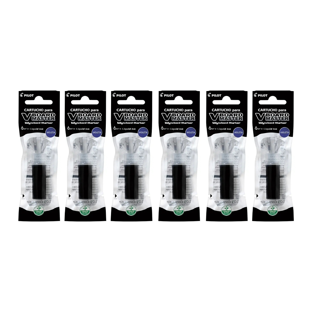 Recarga Plumones Pilot VBoard Pack 6 Cartuchos Color Violeta 1