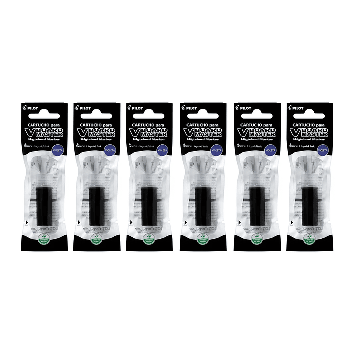 Recarga Plumones Pilot VBoard Pack 6 Cartuchos Color Violeta 1