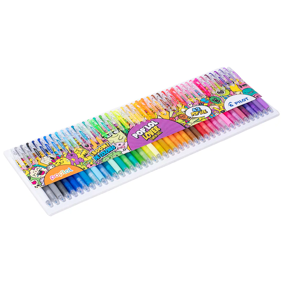 Lápiz Gel Pop'lol 0.7mm Pilot Set 42 Colores 1