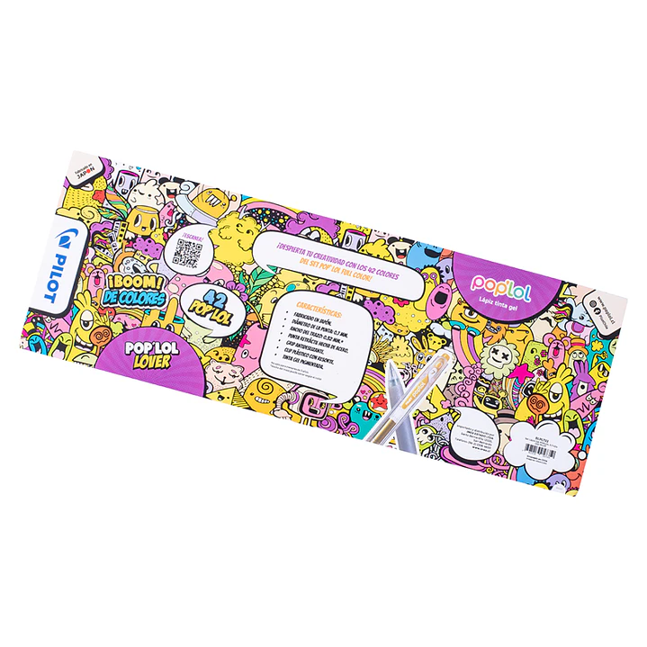Lápiz Gel Pop'lol 0.7mm Pilot Set 42 Colores 3