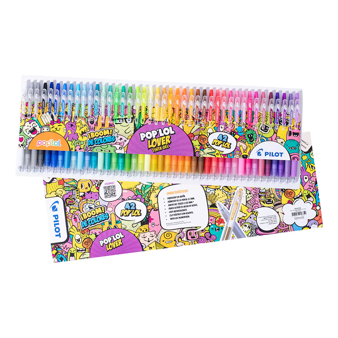 Lápiz Gel Pop'lol 0.7mm Pilot Set 42 Colores 4