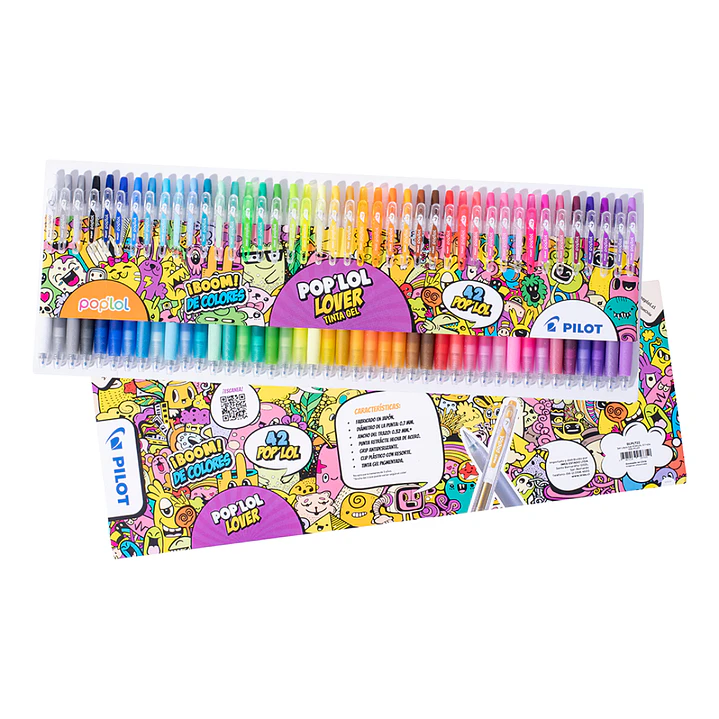 Lápiz Gel Pop'lol 0.7mm Pilot Set 42 Colores 4