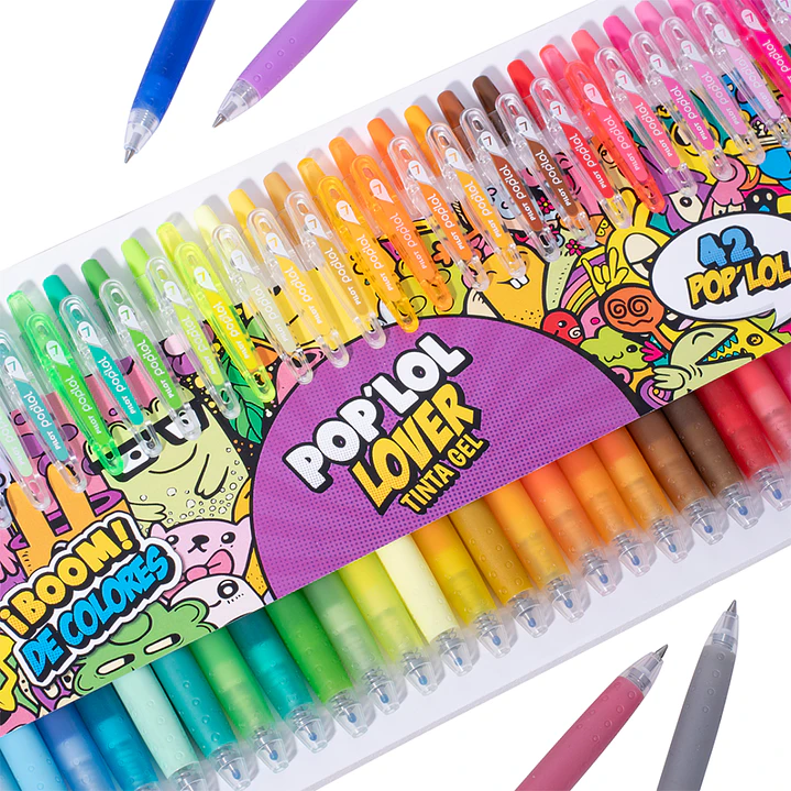 Lápiz Gel Pop'lol 0.7mm Pilot Set 42 Colores 5