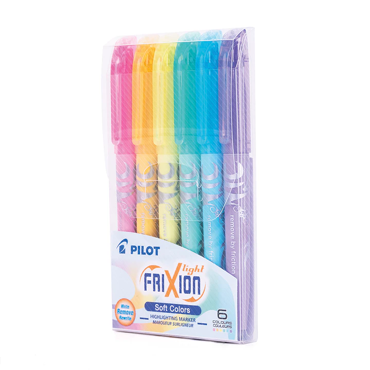 Set Destacadores Frixion 6 colores Pateles 2
