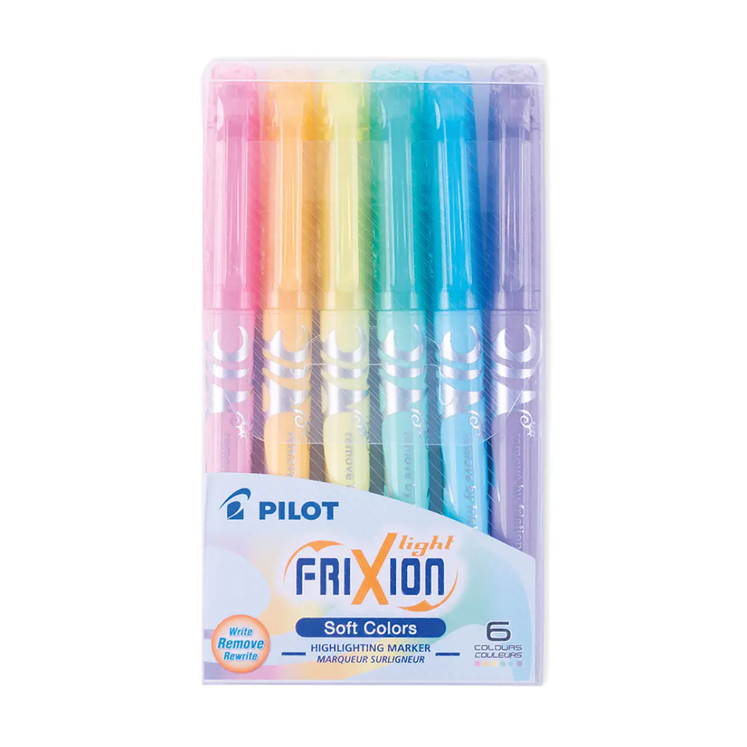 Set Destacadores Frixion 6 colores Pateles 1