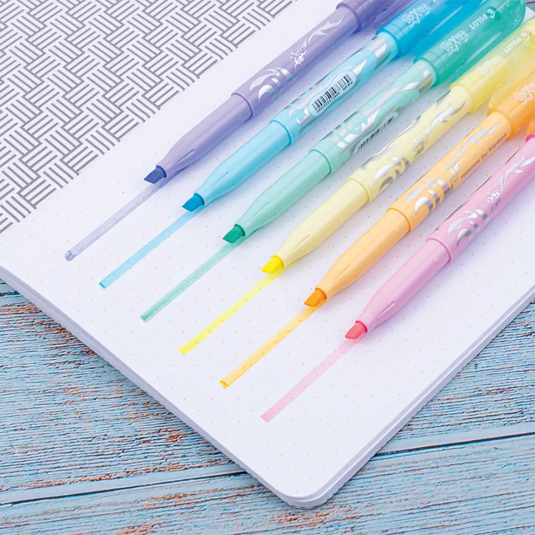 Set Destacadores Frixion 6 colores Pateles 5