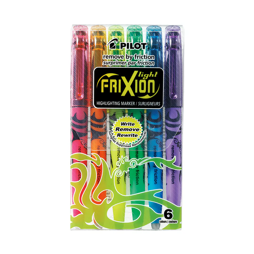 Set Destacadores Frixion Light 6 colores Fluorescentes 1