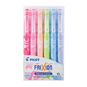 Set Destacadores Frixion Light 6 colores Natural