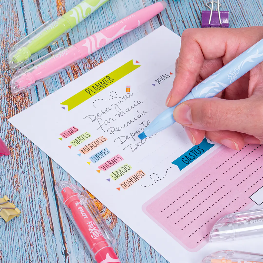 Set Destacadores Frixion Light 6 colores Natural 4