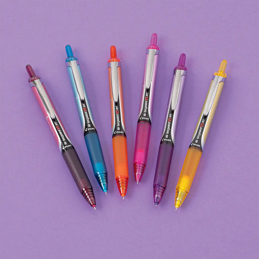 Set Lápices Tinta Hi-tecpoint Grip V5 Retráctil 6 Unidades 3