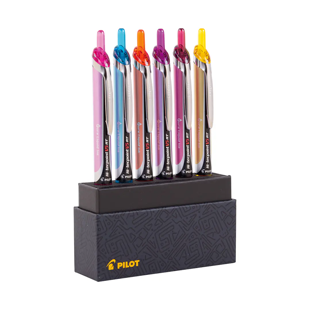 Set Lápices Tinta Hi-tecpoint Grip V5 Retráctil 6 Unidades 4