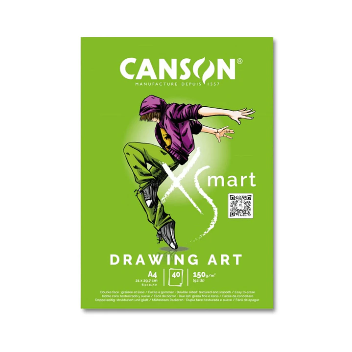 Bloc Canson XSmart Drawing Art A4 40 hojas 150 g/m2 1