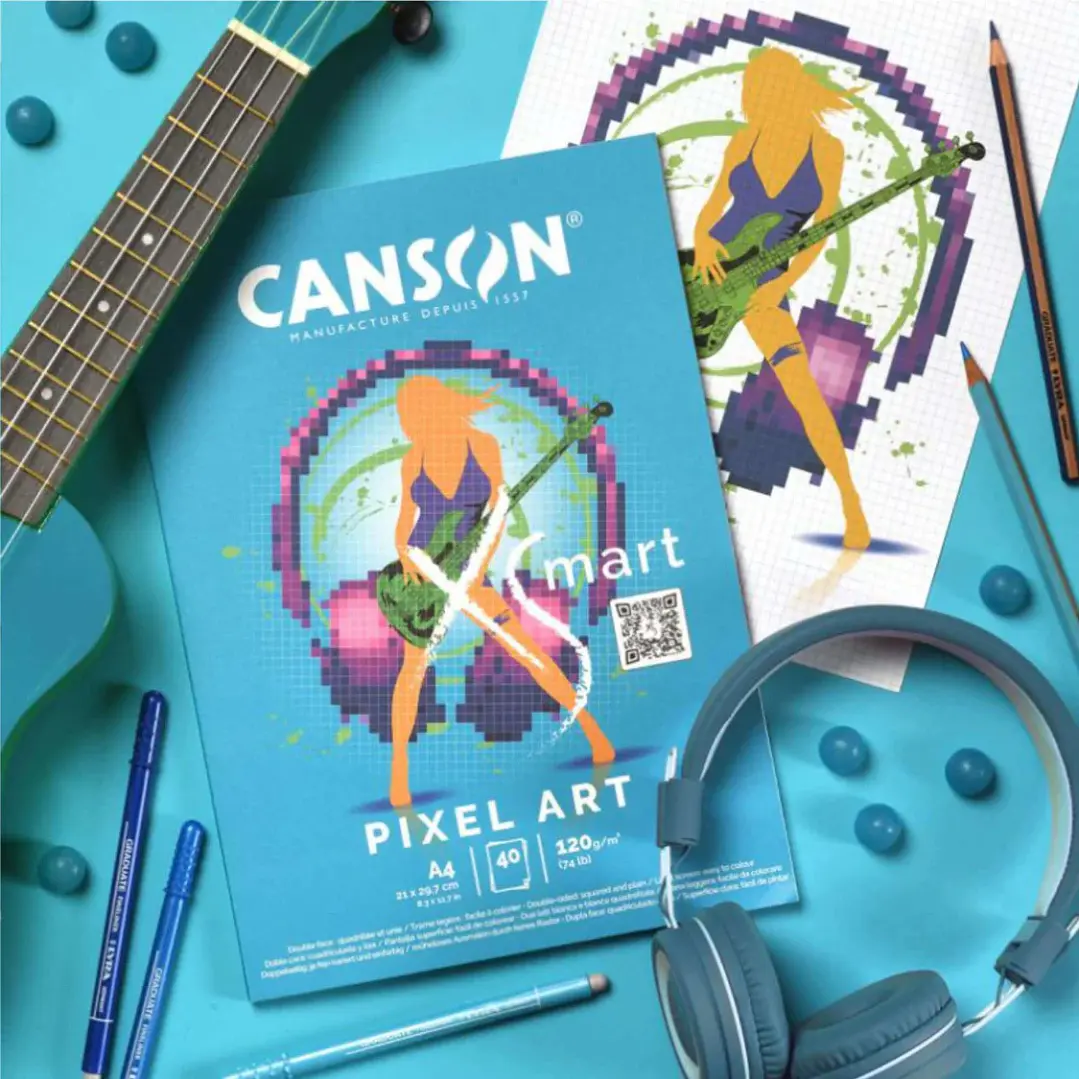 Bloc Canson XSmart Pixel Art A4 40 hojas 120 g/m2 3