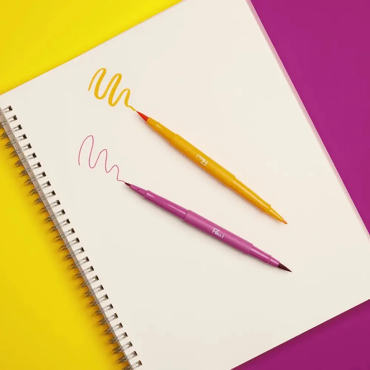 8 Tiralineas Flair Dual Brush Paper Mate Colores Surtidos 4