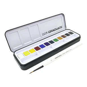 Set Acuarela 12 Colores Daler Rowney Graduate + 1 pincel 