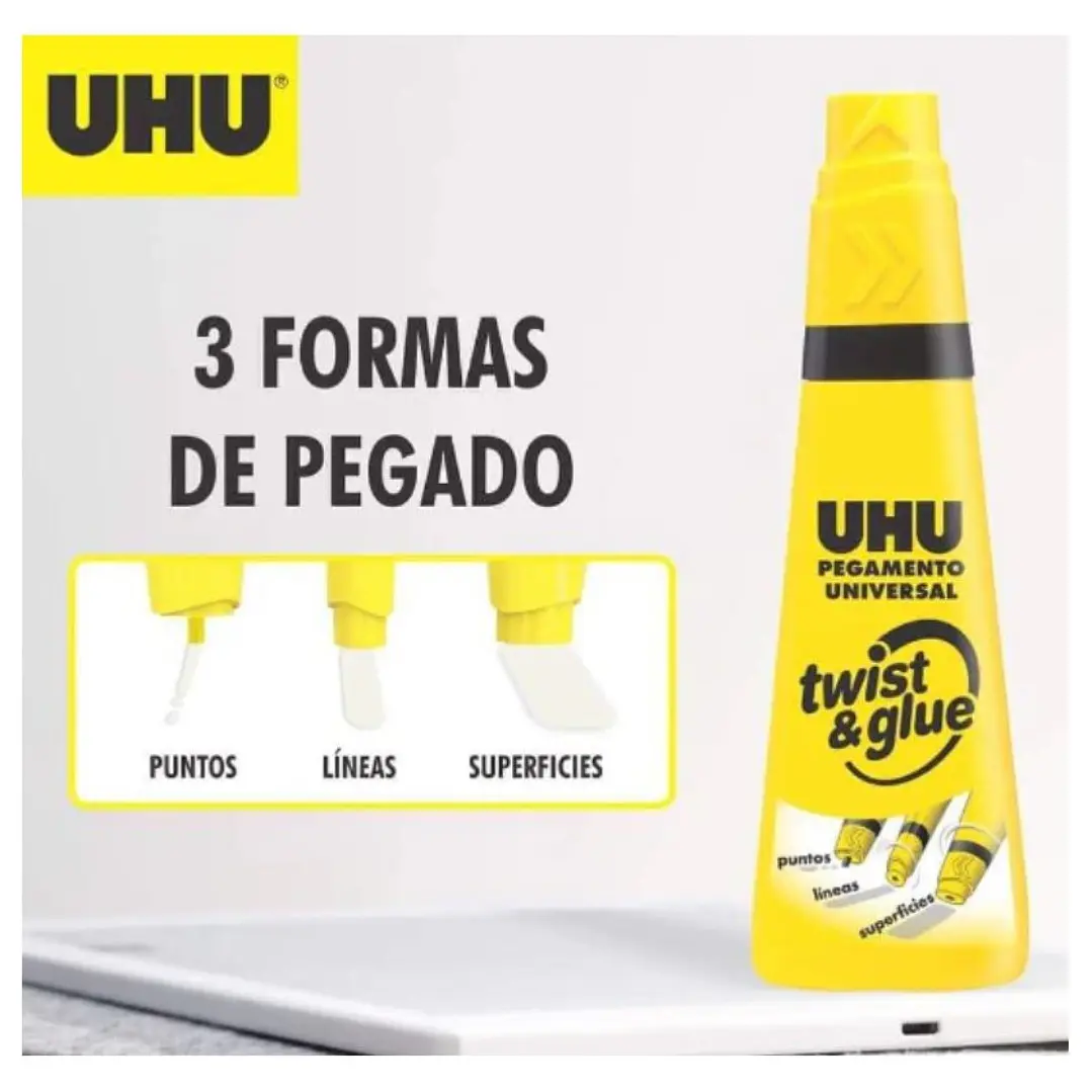 Adhesivo Universal Uhu Twist And Glue 35ml Transparente 3