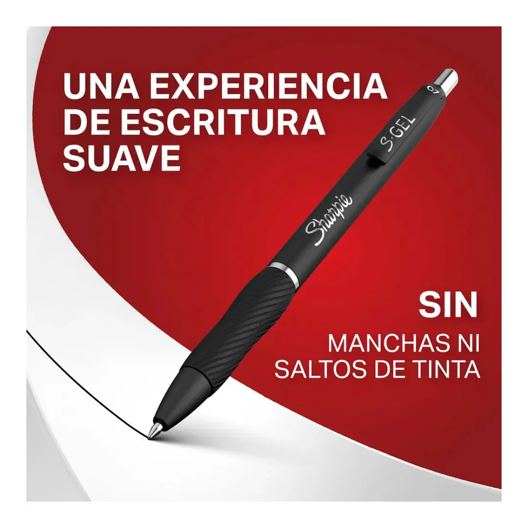 Boligrafo Sharpie Retráctil Tinta Gel 0,7 mm Set 4 Lápices 5