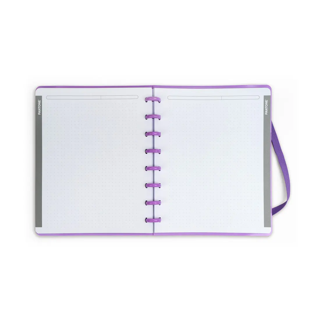 Cuaderno Disco Medio Oficio Pantone Coral 80 hojas  8