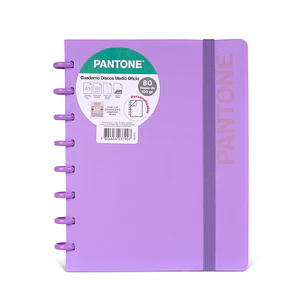 Cuaderno Disco Medio Oficio Pantone Lila 80 hojas 