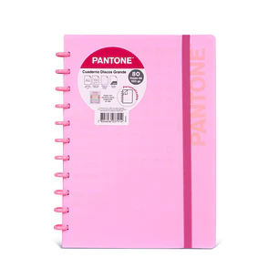 Cuaderno Discos Grande Pantone Rosado A4 80 hojas 
