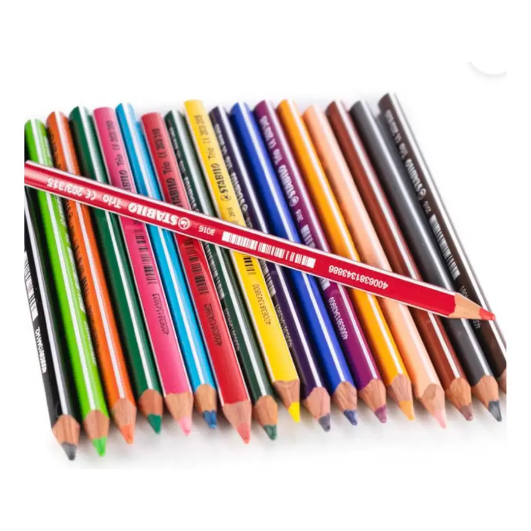 12 Lápices De Colores Jumbo Triangular Stabilo Mina 4.2mm 2