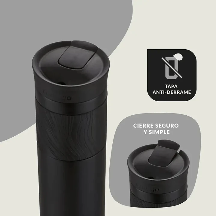 Vaso Térmico Mug Contigo Byron Negro 2.0 Snapseal 710ml Acero Inoxidable 4
