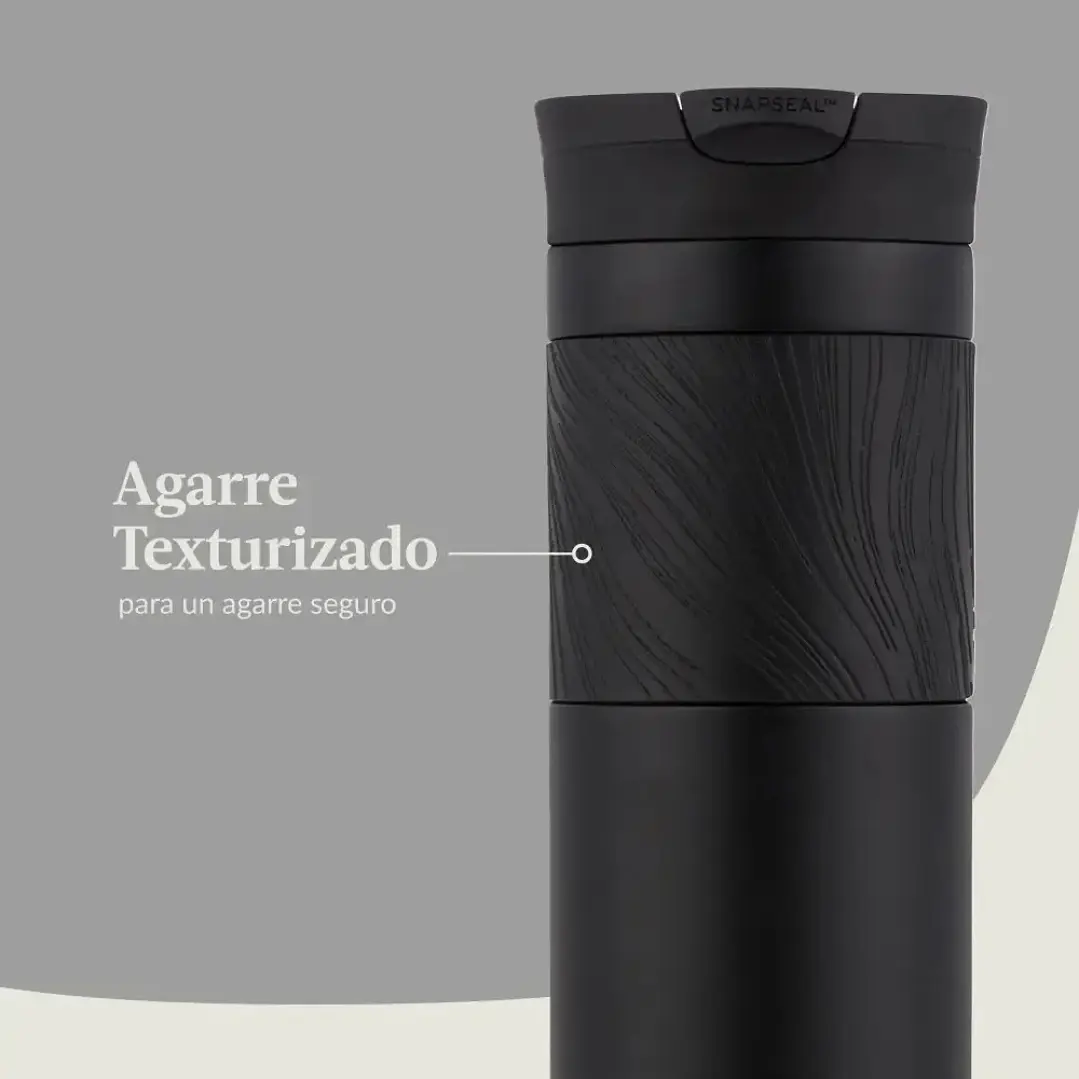 Vaso Térmico Mug Contigo Byron Negro 2.0 Snapseal 710ml Acero Inoxidable 5
