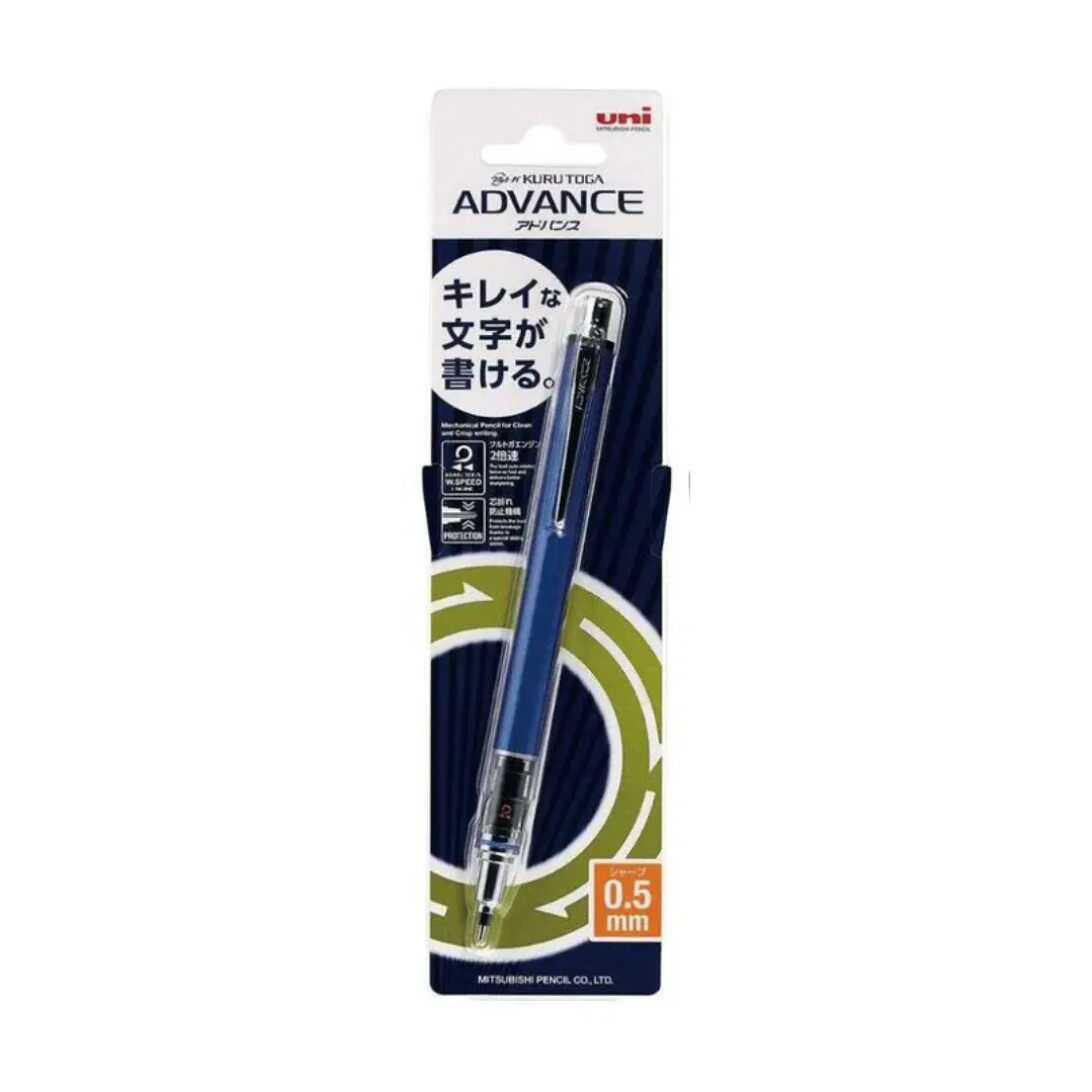 Portaminas Rotativo Uni Kuru Toga Advance Azul Oscuro 0,5mm 6