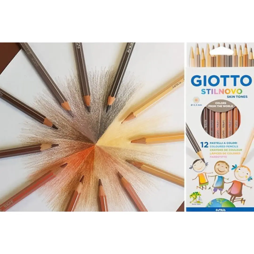 Lapices Giotto Stilnovo 12 Colores Tonos Piel 4