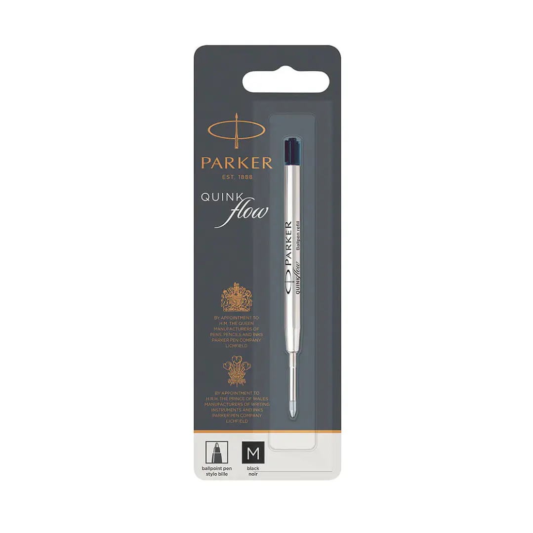 Repuesto Bolígrafo Parker QuinkFlow 0,7mm Punta Media Negro 2