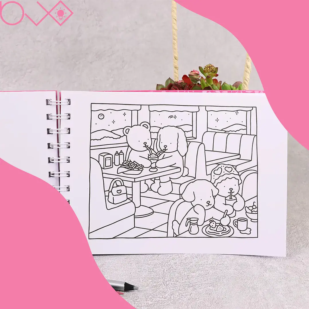 Libro para Colorear Bobbie Goods 50 hojas Tapa Dura  4
