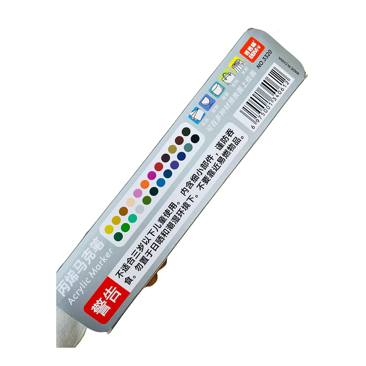 Marcadores Acrílicos Punta Pincel 24 colores Maleta Apilable 3
