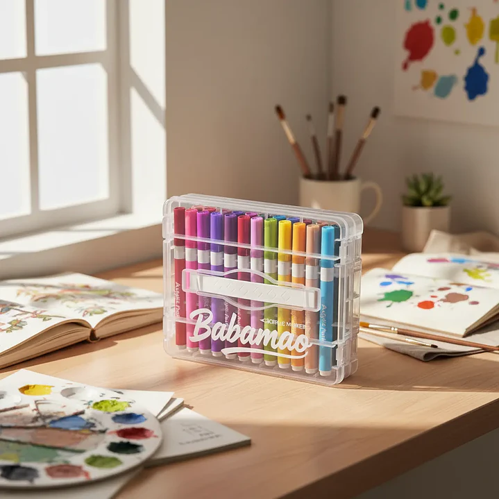 Marcadores Acrilicos Punta Pincel 48 Colores Maleta Apilable 6