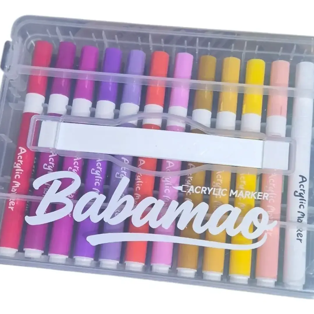 Marcadores Acrilicos Punta Pincel 48 Colores Maleta Apilable 1