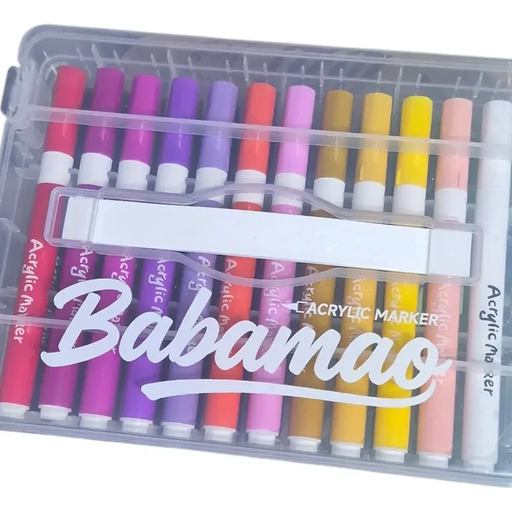 Marcadores Acrilicos Punta Pincel 48 Colores Maleta Apilable 1