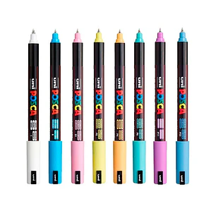 Marcadores Acrílicos Posca PC 1MR Set 8 colores Pasteles