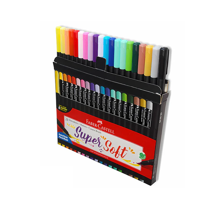20 Colores Marcadores Supersoft Faber Castell 2
