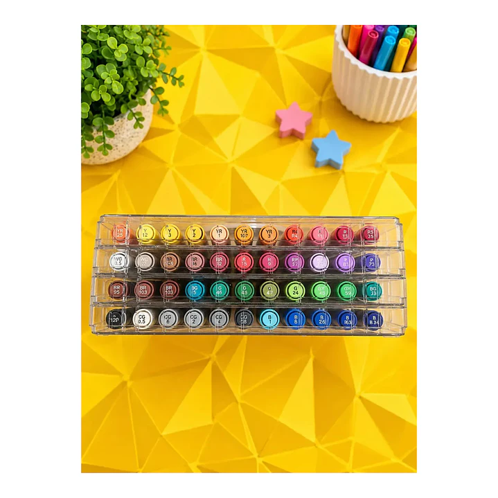 Marcadores Acrílicos Premium 48 Colores Maleta Apilable 3