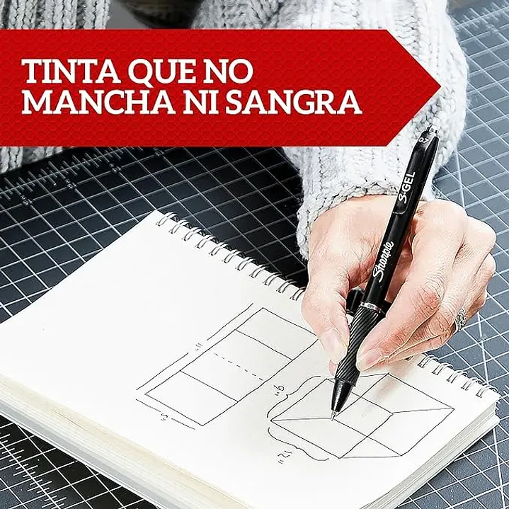Bolígrafos gel Sharpie 0.5mm punta ultra fina Color negro 10