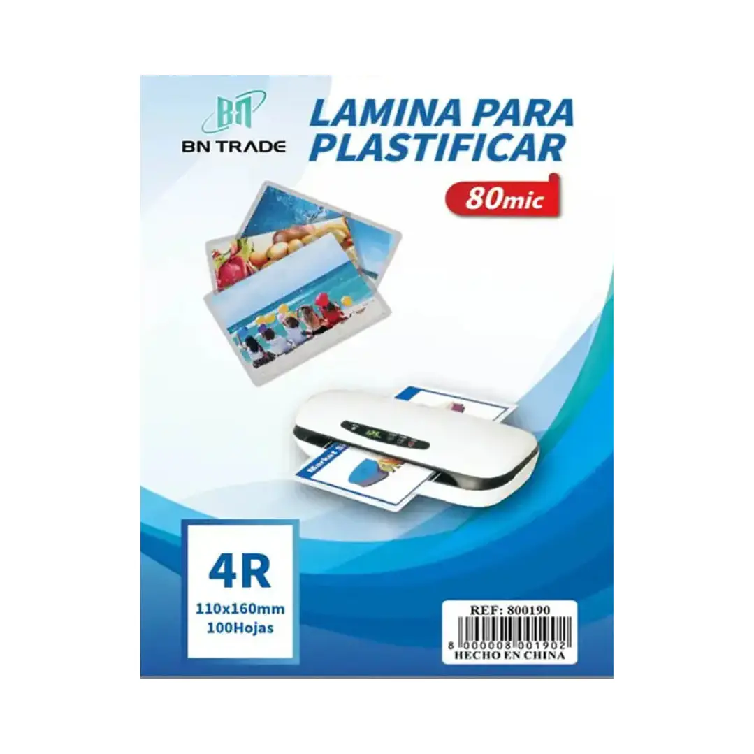 Láminas Para Plastificar 110x160mm 80 Micrones 100 Hojas 1