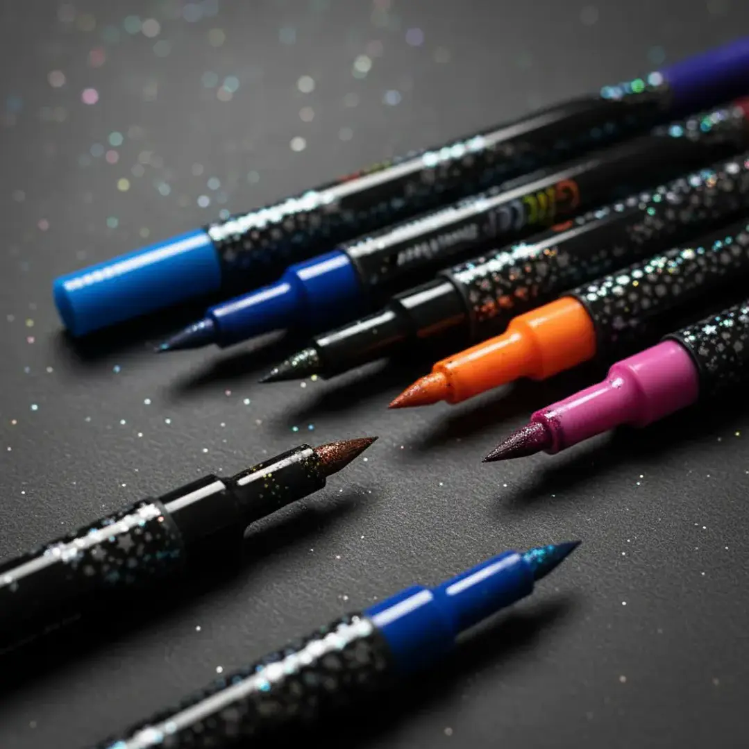 Marcadores Efecto Glitter Doble Punta 96 Colores 5