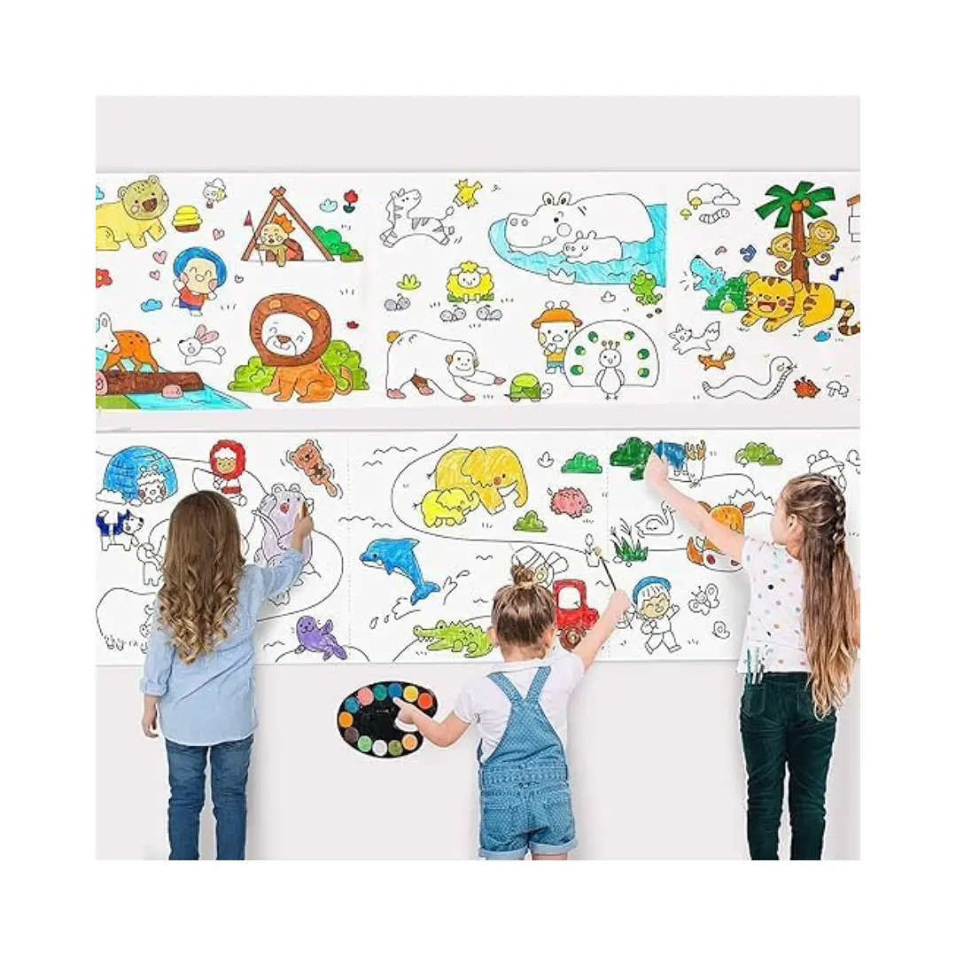 Rollo De Papel Para Colorear Dibujo Para Niños 30x300 cms 15