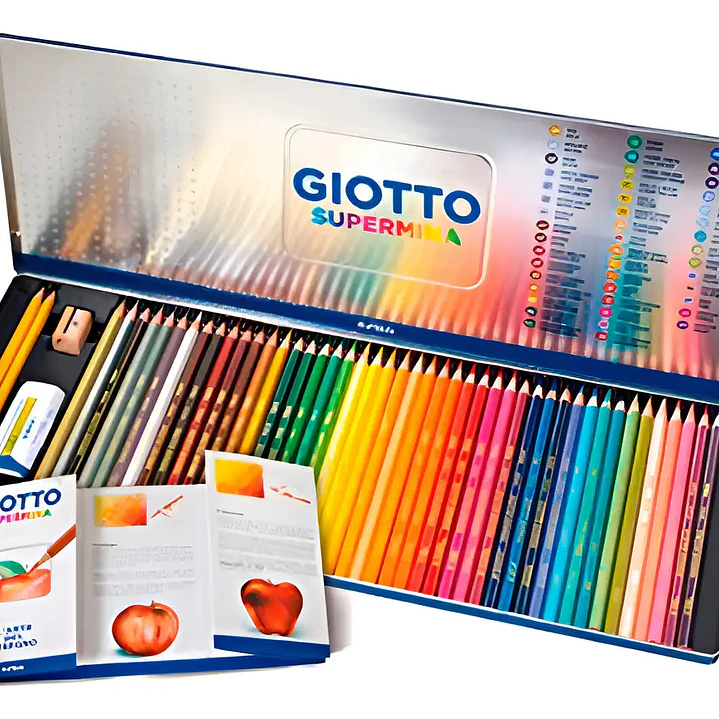Set 46 Lápices De Colores Giotto Supermina + Accesorios 5