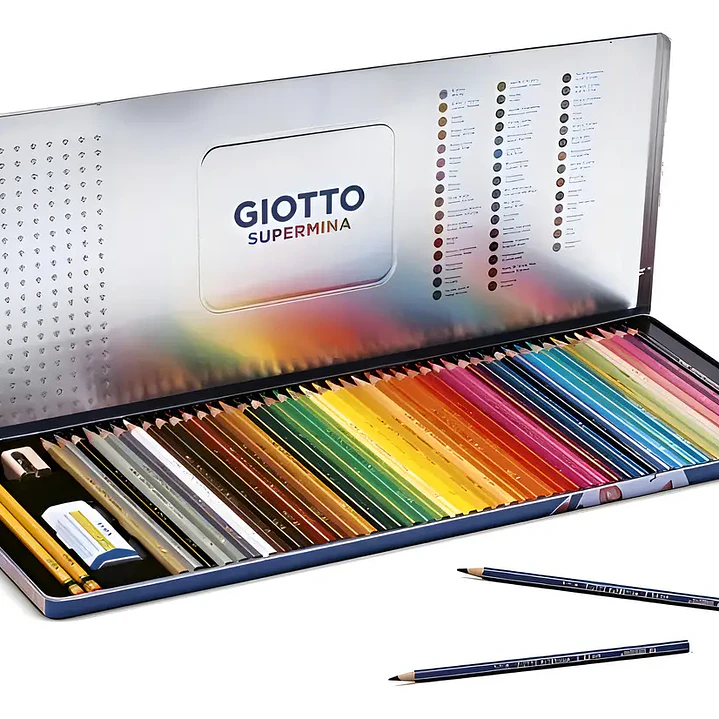 Set 46 Lápices De Colores Giotto Supermina + Accesorios 3