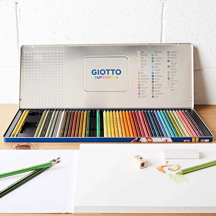 Set 46 Lápices De Colores Giotto Supermina + Accesorios 4
