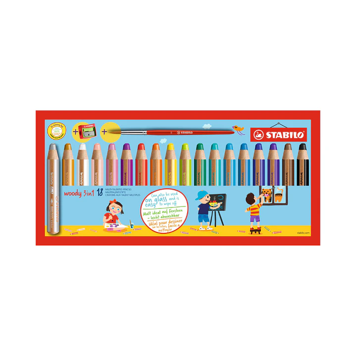 STABILO woody 3 en 1 Set 18 Lápices + sacapunta 1