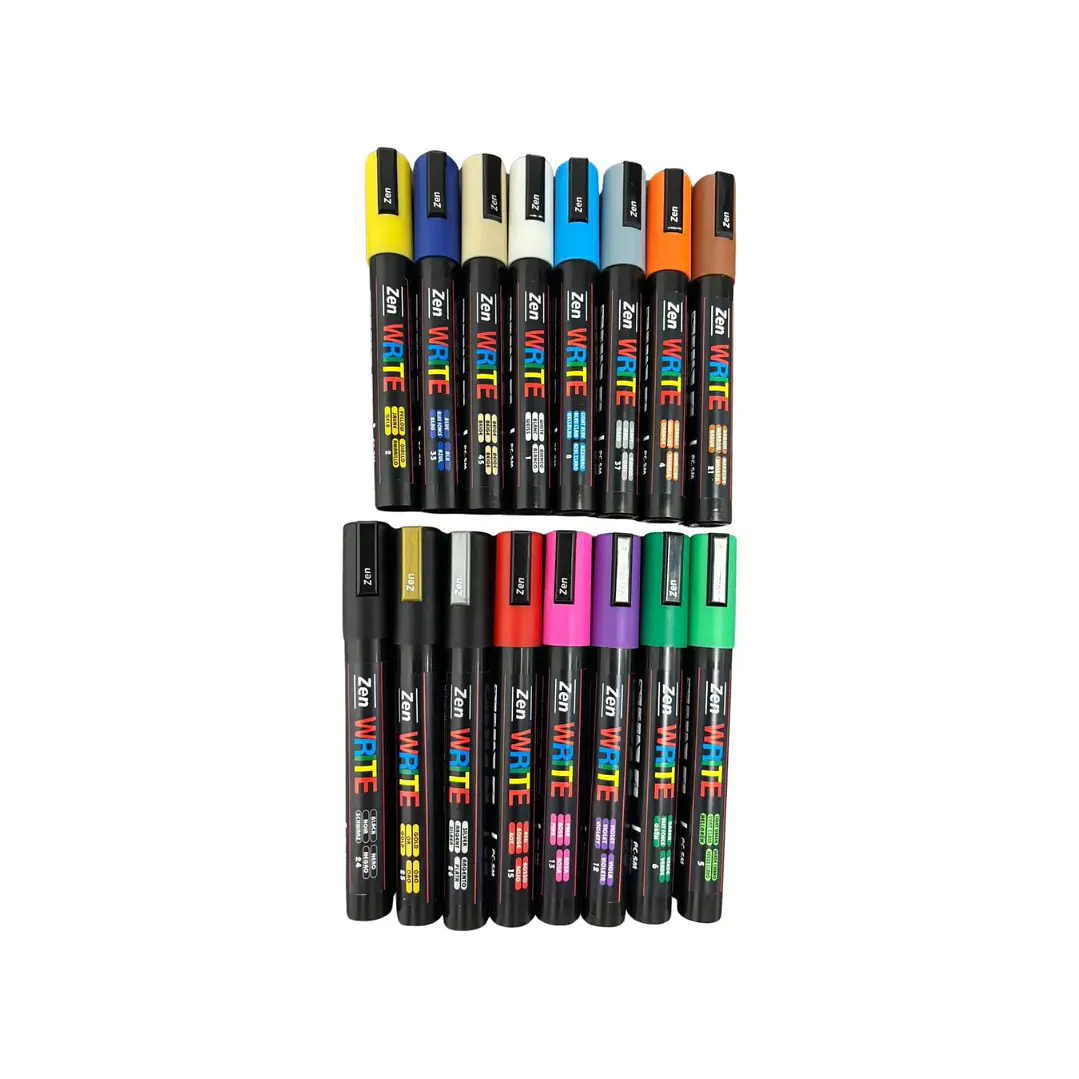 Marcador Acrílico Punta 5m Set 16 colores 6