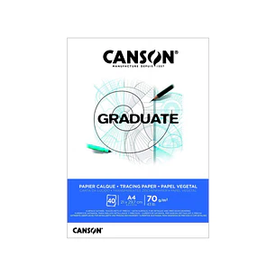 Canson Graduate Papel Vegetal A4 70gr. 40 hojas