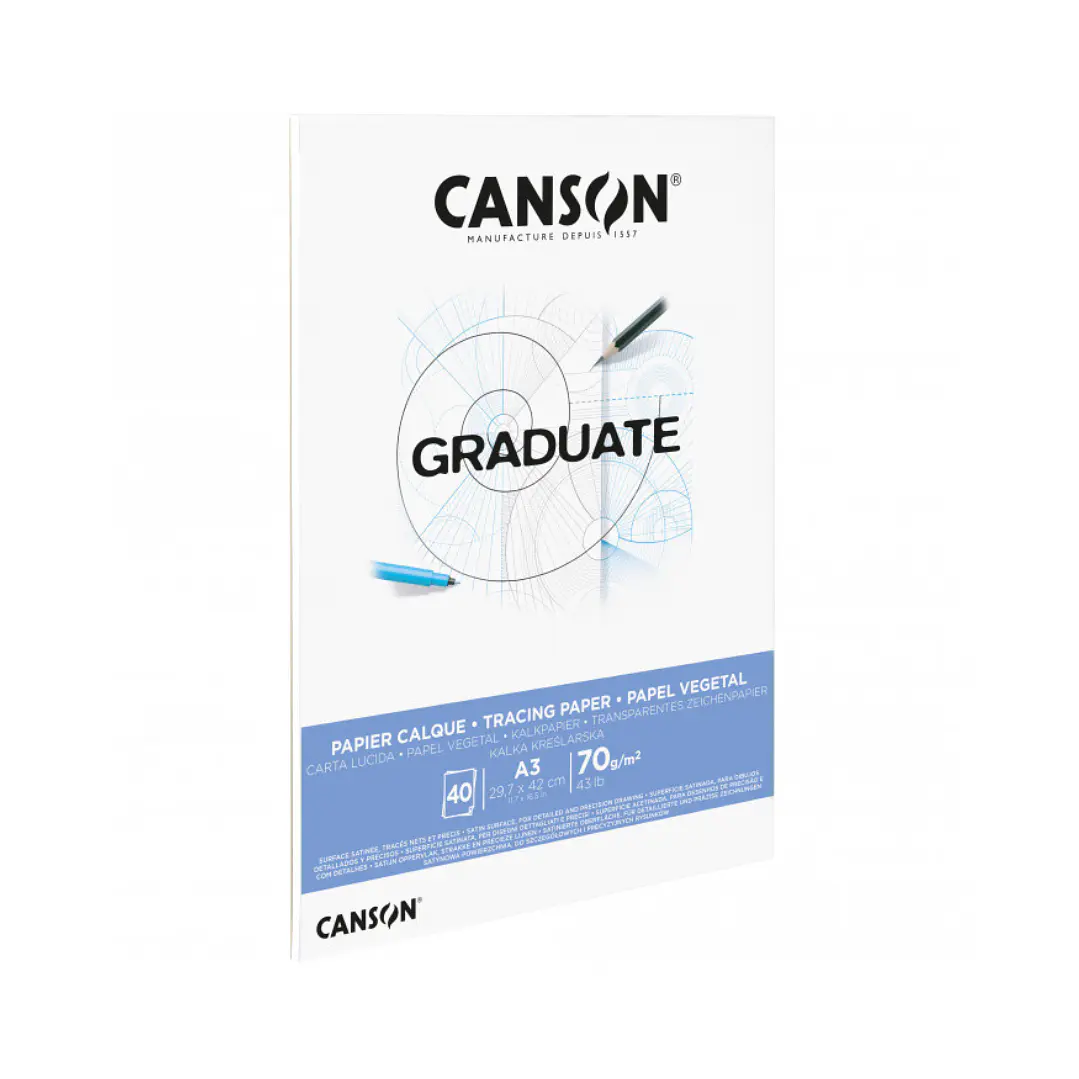 Canson Graduate Papel Vegetal A3 70gr. 40 hojas 1
